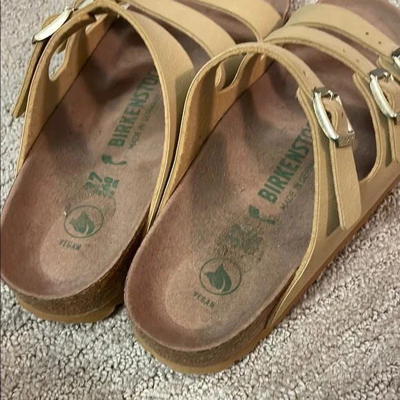 Birkenstock Tan Florida Vegan Sandals - Picture 2 of 3
